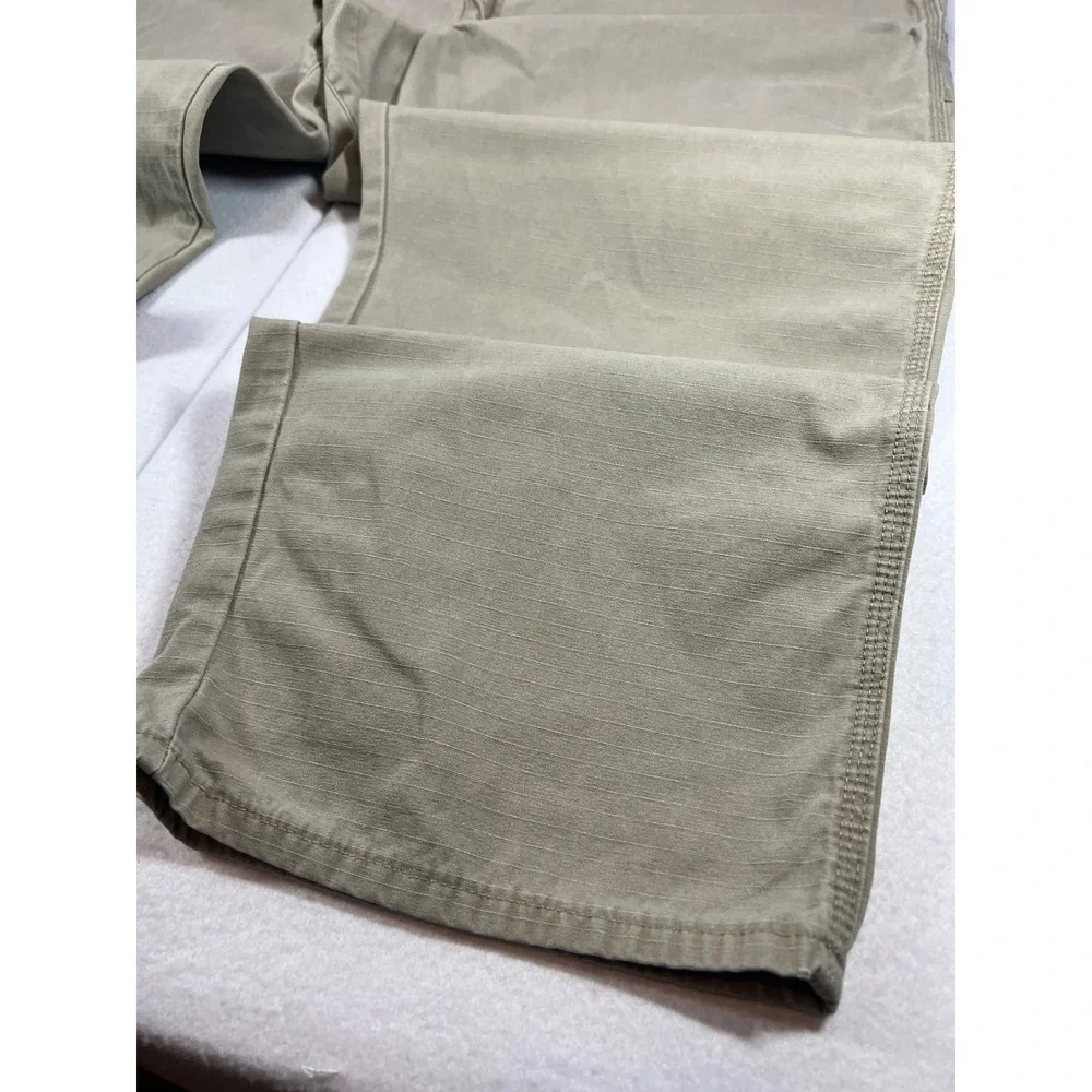 Wrangler Riggs Workwear Pants Khaki Ripstop Carpenter Utility Gorpcore 55x32